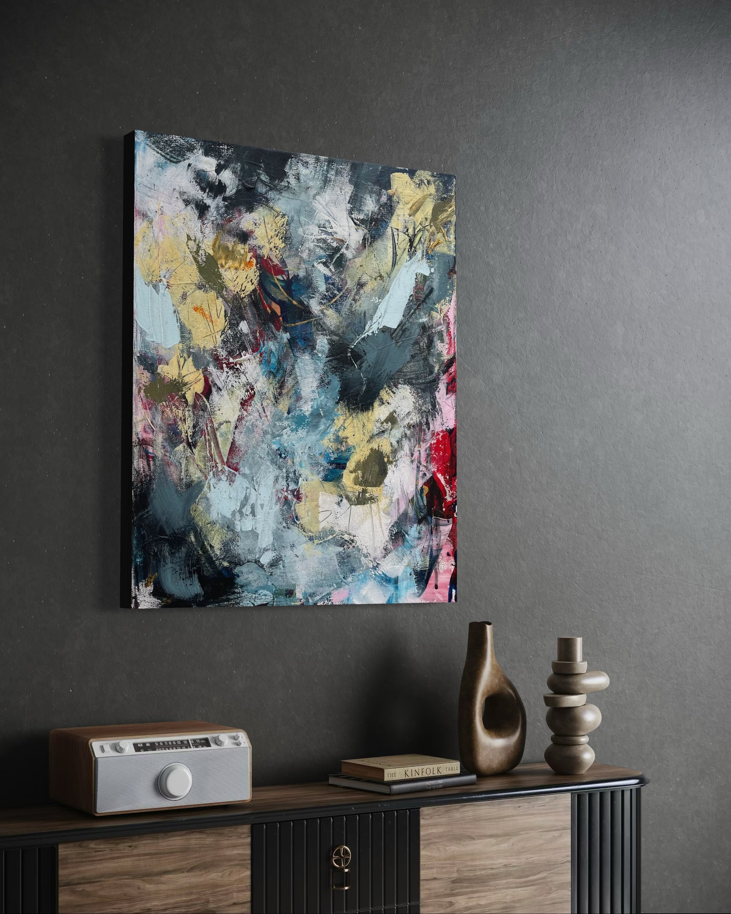 He has left the building 40x50 cm