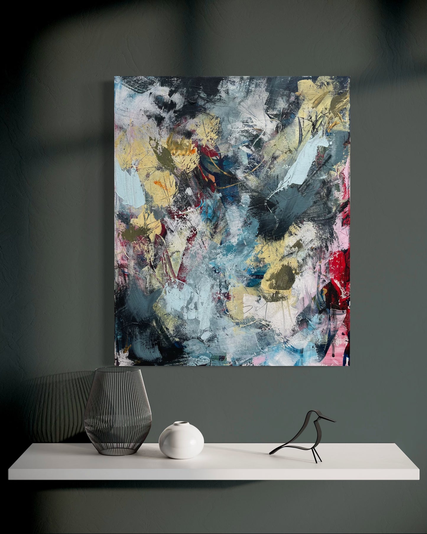 He has left the building 40x50 cm
