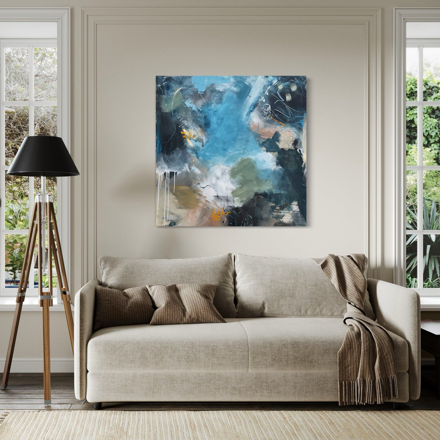 Living the life 100x100cm