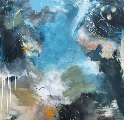 Living the life 100x100cm