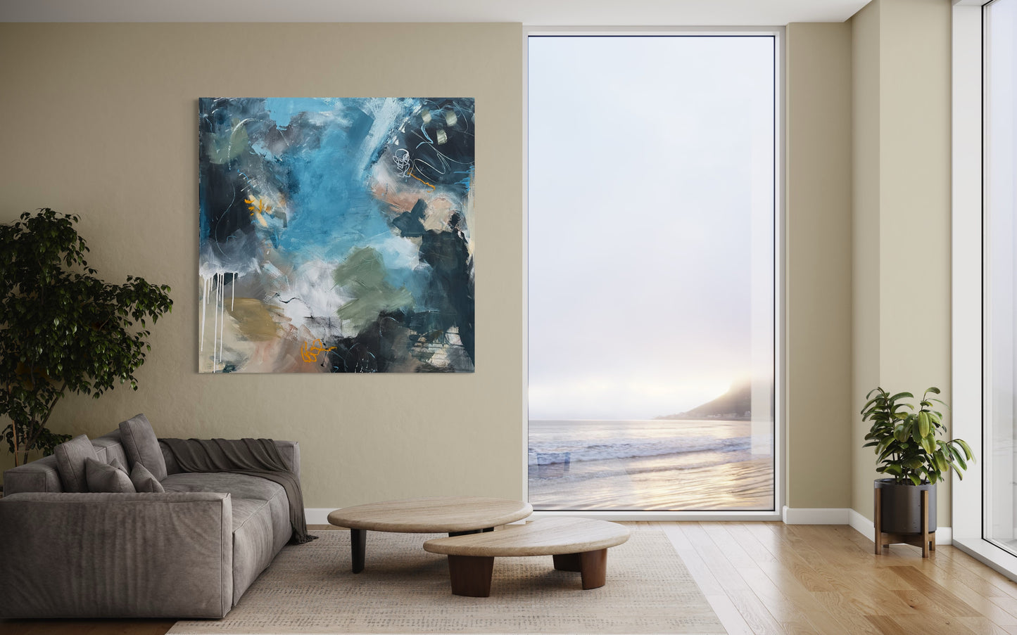Living the life 100x100cm
