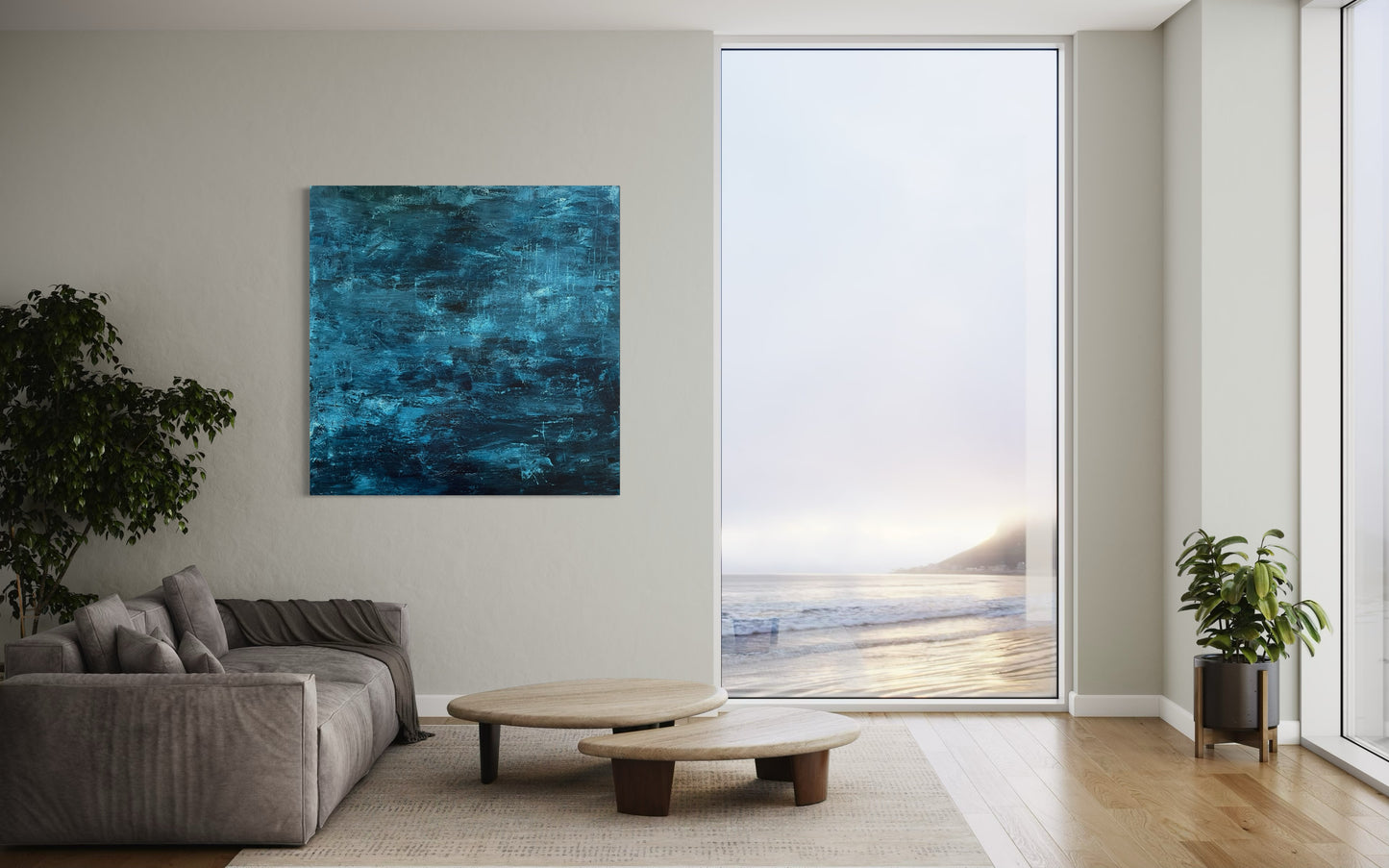 Ocean Poetry II - store malerier til salgs - GalleriBreiland - moderne kunst til hus og hytte