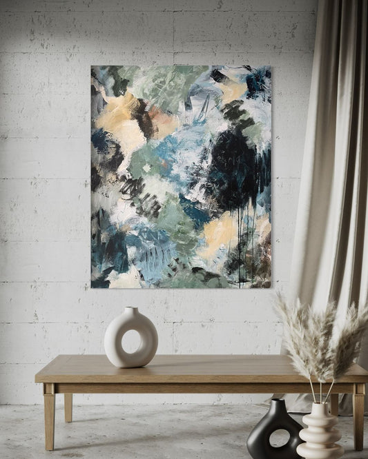 store abstrakte malerier fra galleri breiland. Kjenetegnes av farger og energi og skjulte dybder. 