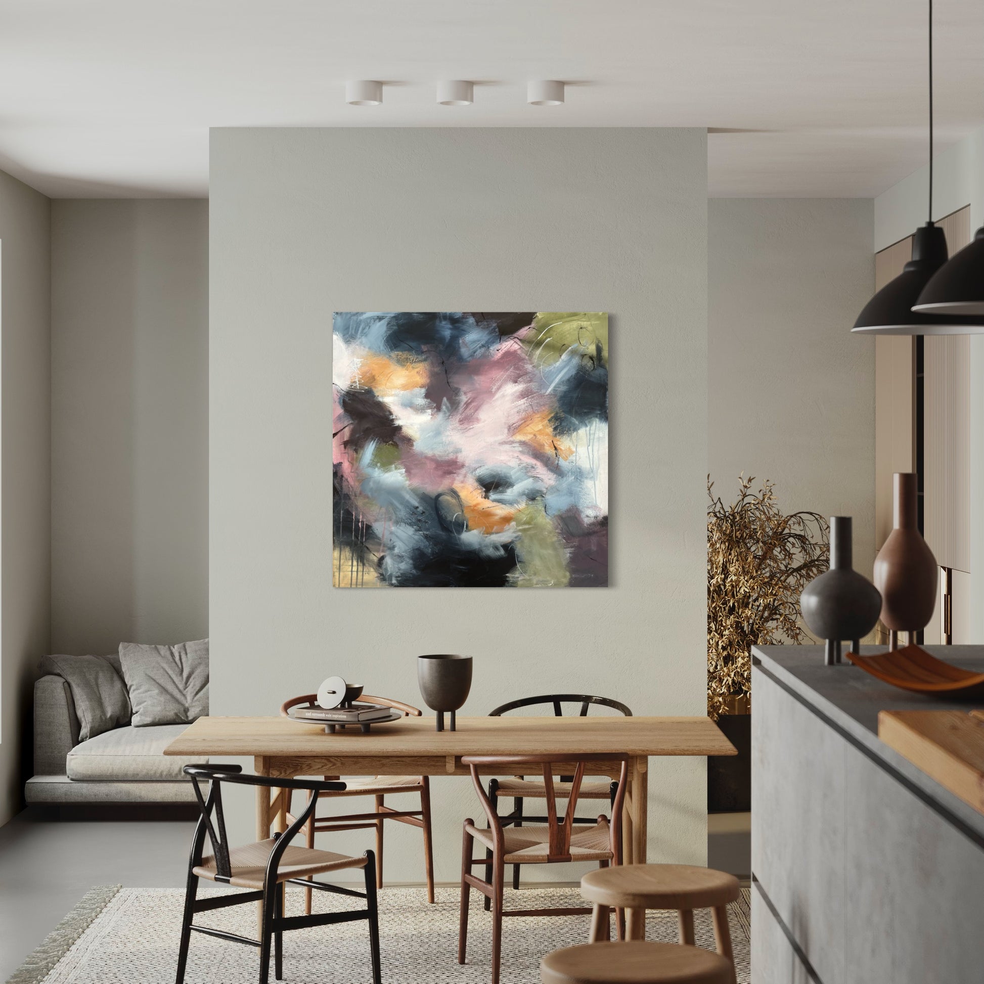 Galleri Breiland har fargerike abstrakte malerier . unike malerier for unike hjem. boligstyling. 